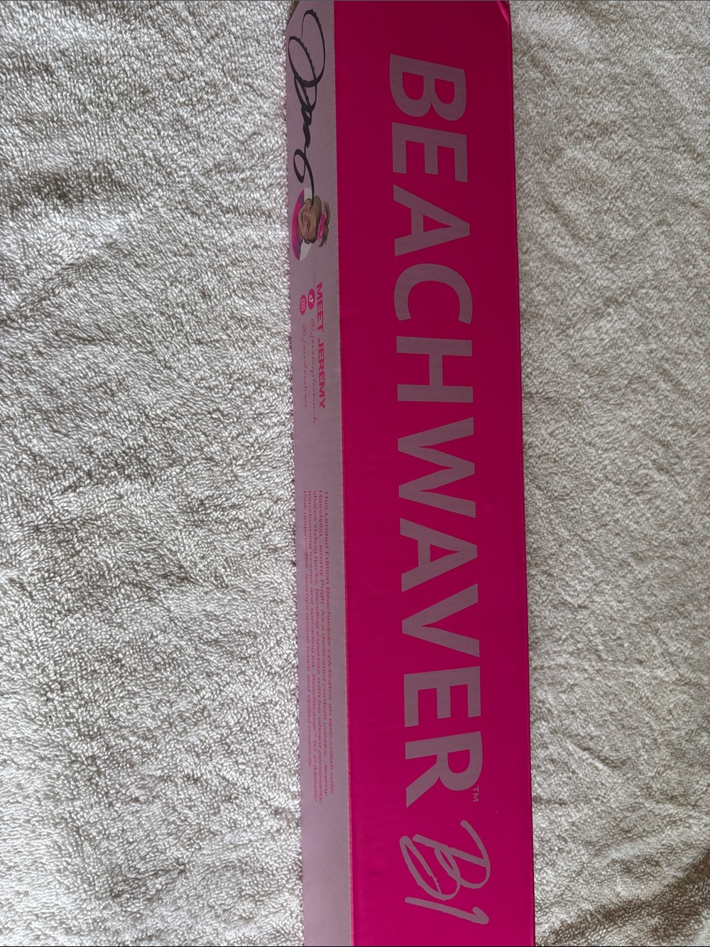 Beachwaver B1 Limited Edition X Jeremy Rotating Curling Iron Metallic Pink  NIB